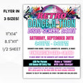 retro danceathon flyer poster templates